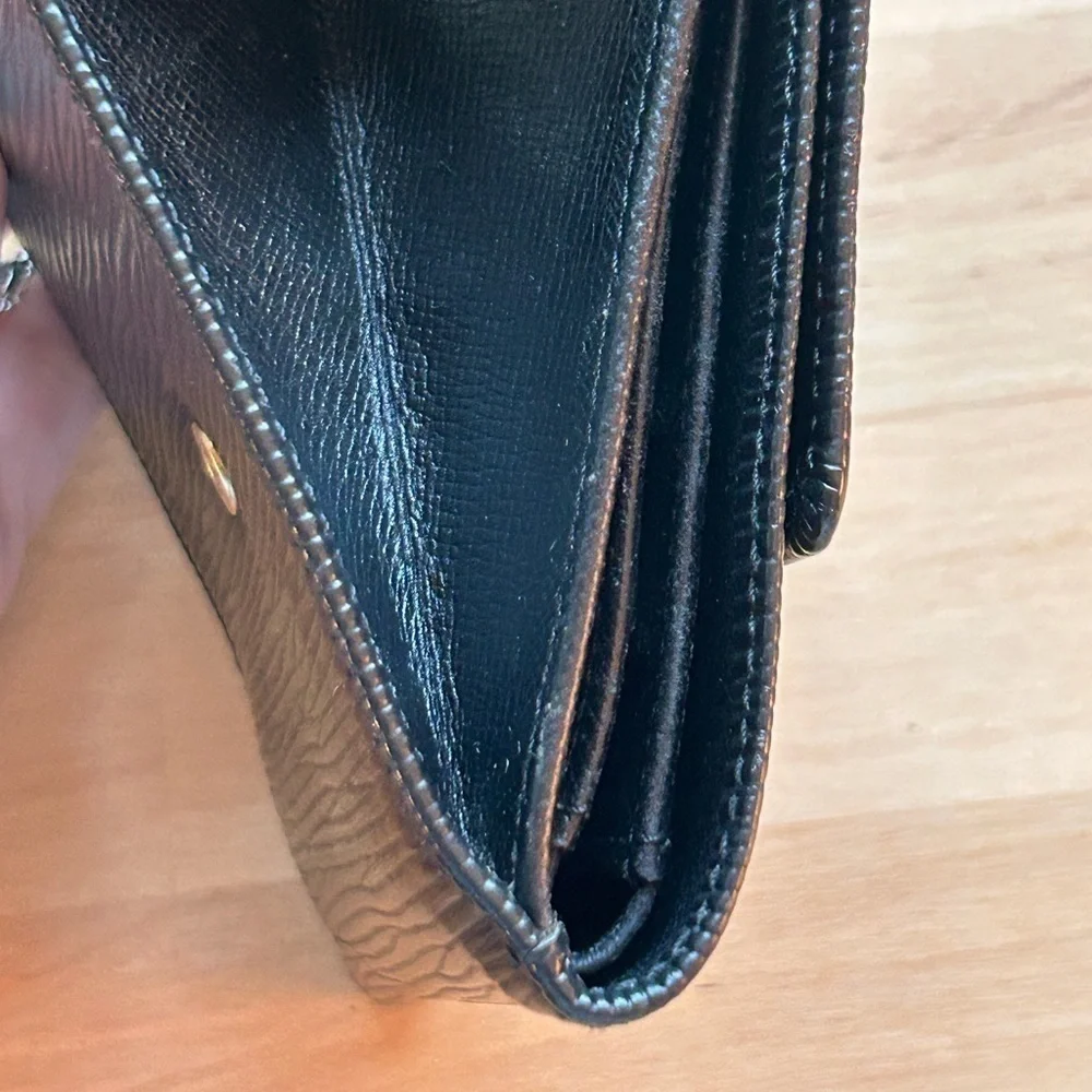Vintage LOUIS VUITTON Epi Leather Unisex Elise Wallet- Black